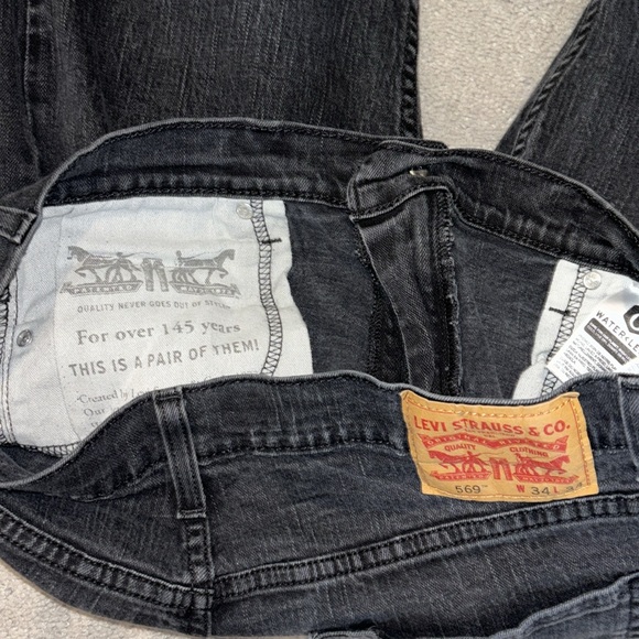 Levi 569 Men's 34/34 Jeans Black - Picture 5 of 5